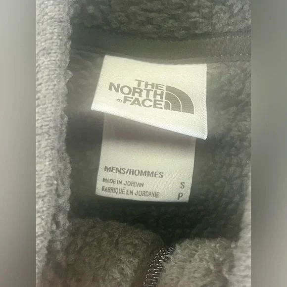 North Face Sweatshirt Mens Small Green Design 1/2 Zip Fleece Line E4 - Picture 3 of 8